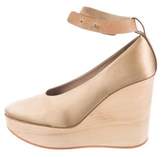 Thumbnail for your product : Chloé Satin Wedge Pumps