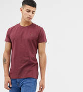 Thumbnail for your product : Farah Gloor slim fit logo marl t-shirt in burgundy Exclusive at ASOS