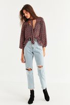 Thumbnail for your product : Urban Outfitters Teresa Printed Tie-Neck Blouse