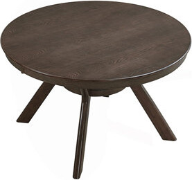 Corrigan Studio 47.24''Round Dining Table For 4-6 With Wooden Trestle Pedestal Base Modern Kitchen Wooden Table Dinner Table For Dining Room Living Room(1Table)