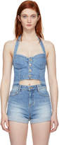 Thumbnail for your product : Sjyp Blue Denim Button Front Bustier