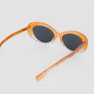 Burberry Glitter Detail Cat-eye Frame Sunglasses