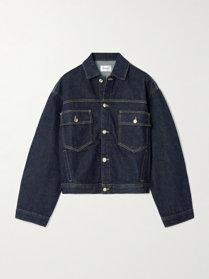 Frame The Boxy Classic Denim Jacket - Blue