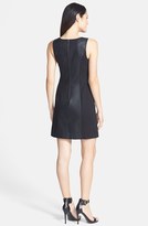 Thumbnail for your product : Kensie Faux Leather Mixed Media Dress (Online Only)