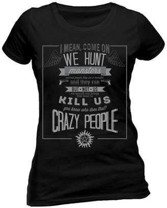 SAM. Tee Shack Ladies Supernatural Crazy Dean Winchester Official Tee T-Shirt Womens Girls