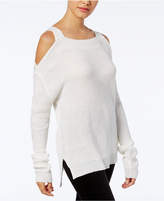 Thumbnail for your product : Hooked Up by IOT Juniors' Knit Cold-Shoulder Sweater