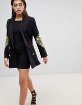 Thumbnail for your product : Ivyrevel Double Breasted Blazer With Embroidery At Sleeves