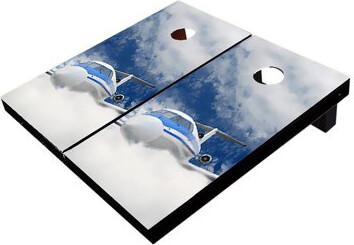 Skip's Garage 2' X 3' Plane In Cloud Cornhole Boards