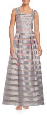 Kay Unger Floral Banded Gown