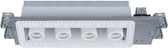 WAC Lighting Silo LED Multiple Four Light Engine and Invisible Trimless in White, Size: 7 ines