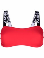 Thumbnail for your product : Zadig & Voltaire Logo-Print Bikini Top