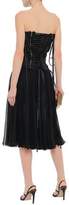 Thumbnail for your product : Dolce & Gabbana Strapless Lace-up Silk-chiffon And Tulle Midi Dress
