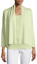 Thumbnail for your product : Eileen Fisher Organic Linen 3/4-Sleeve Cardigan