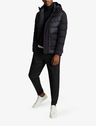 Reiss Graydon quilted woven jacket