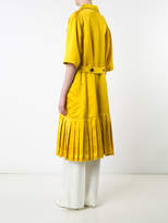 Thumbnail for your product : Victoria Beckham short-sleeve pleated coat