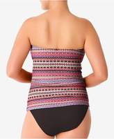 Thumbnail for your product : Anne Cole Plus Size Stevie Bandeau Tankini Top