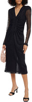 Thumbnail for your product : Rotate by Birger Christensen Heather Ruched Lace Midi Dress