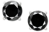 Thumbnail for your product : Macy's Black Diamond Stud Earrings (1 ct. t.w.) 14k White or Yellow Gold