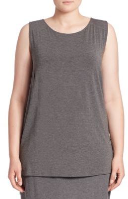 Eileen Fisher, Plus Size Heathered Hi-Lo Top