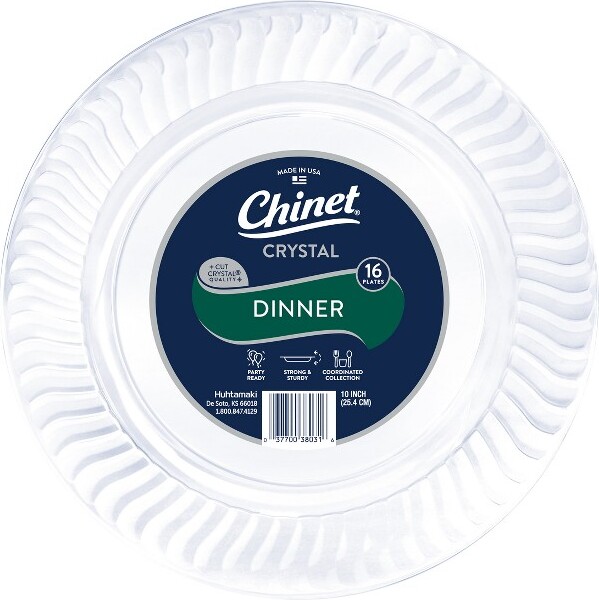 Chinet ChinetCrystalDinnerPlate10"-16ct