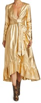 Thumbnail for your product : Zimmermann Ladybeetle Leather Metallic Belted Dress