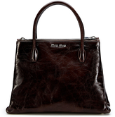 Thumbnail for your product : Miu Miu Vitello Glazed Lux Leather Double Zip Small Satchel