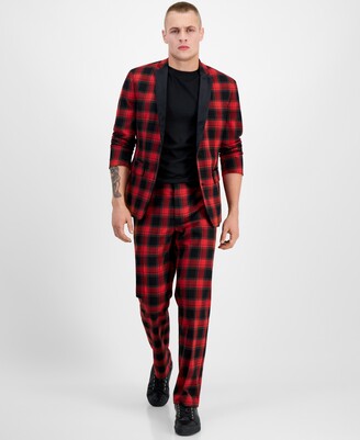 INC International Concepts Men's Alain Slim-Fit Plaid Suit Jacket, Created for Macy's