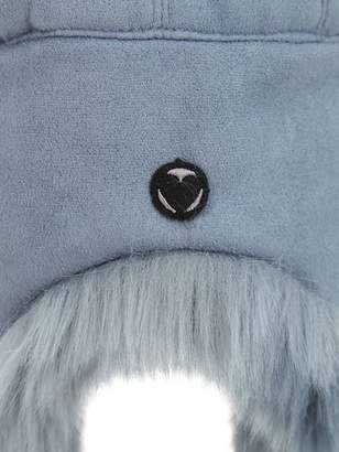 Helmet Head Faux Suede & Faux Fur Hat