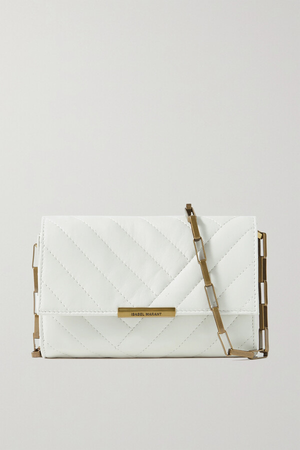 white quilted bag
