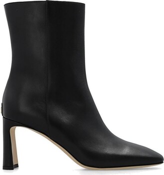 Jimmy Choo Kinsey 75mm Square-Toe Ankle Boots
