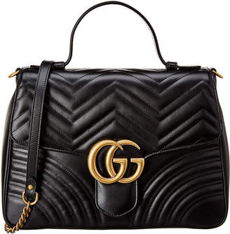 Gucci Gg Marmont Medium Matelasse Leather Top Handle Satchel