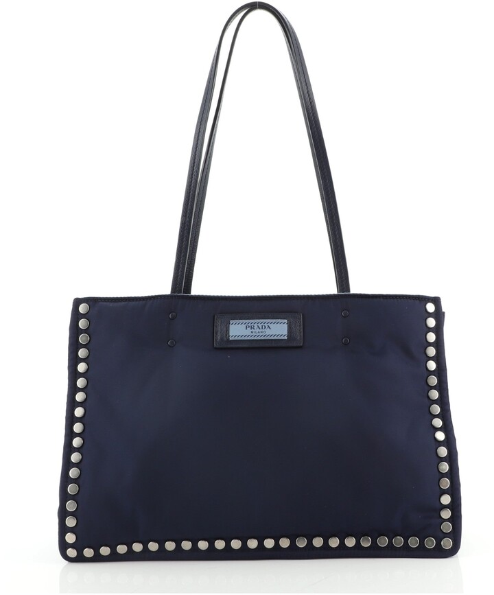 prada black studded bag
