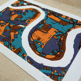 Thumbnail for your product : Firewater Gallery East London Map Art Print