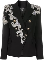 Thumbnail for your product : Balmain Lace-Detailing Double-Breasted Blazer