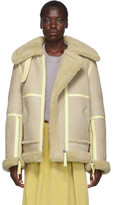 Thumbnail for your product : Acne Studios Beige Long Shearling Jacket