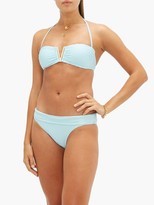 Thumbnail for your product : Heidi Klein Marseille Folded-waist Ribbed Bikini Briefs - Light Blue