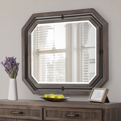 Michael Amini / Kathy Ireland Home Designs Crossings Rustic Accent Mirror
