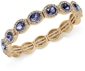 Charter Club Gold-Tone Pavé & Blue Stone Bracelet, Created for Macy's