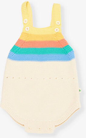 The Bonnie Mob Rainbow-Pattern Knitted Romper 0-24 Months 12-18 Months