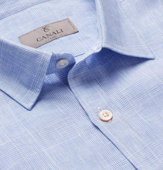 Canali Checked Linen Shirt