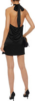 Thumbnail for your product : Alice + Olivia Crystal Satin Halterneck Mini Dress