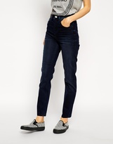 Thumbnail for your product : A Question Of ASOS Farleigh High Waist Slim Mom Jeans in Heather Blue Black