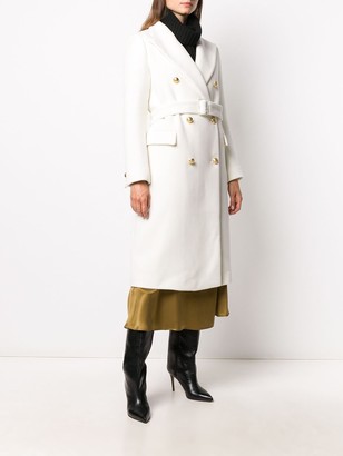 Tagliatore Double-Breasted Belted Coat