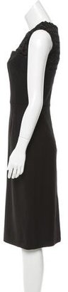 Alexander McQueen Sheath Embroidery-Accented Dress w/ Tags