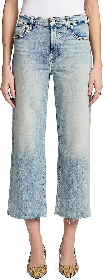 7 For All Mankind Alexa Cropped Wide-Leg Jeans