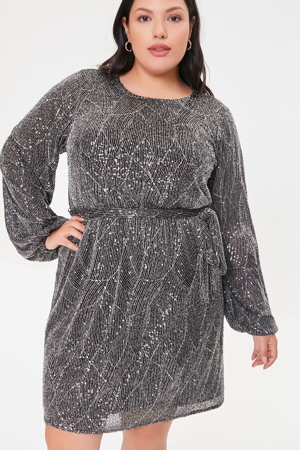Forever 21 Plus Size Metallic Sequin Mini Dress ShopStyle
