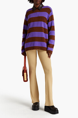 Marc Jacobs Distressed striped wool sweater