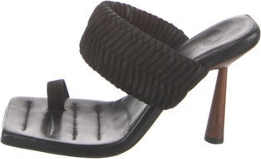 GIA/RHW Leather Slides Black Braided Accents Unfortunately, due to restrictions, this item may not be eligible for shipping in all areas.