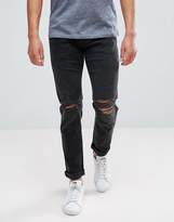 Thumbnail for your product : Jack and Jones Intelligence Jeans In Slim Fit With Rip Knee Detail