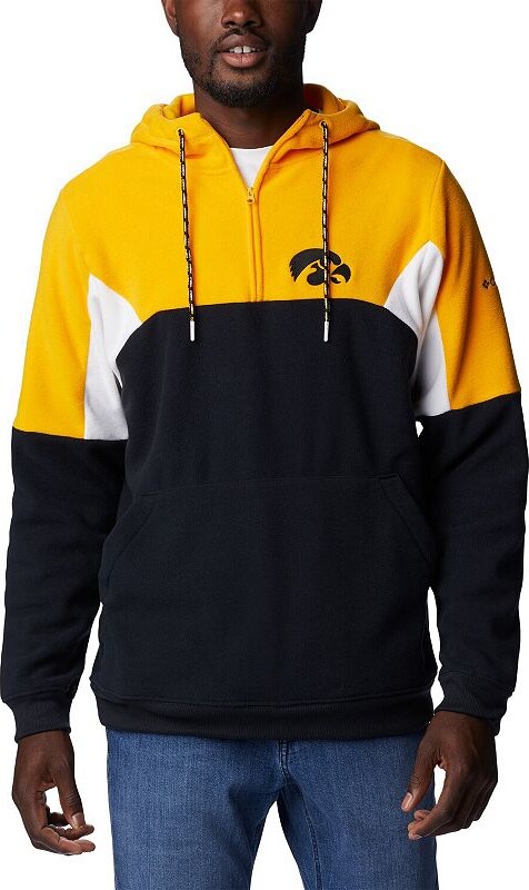 Men's Columbia Black Iowa Hawkeyes Lodge Quarter-Zip Hoodie